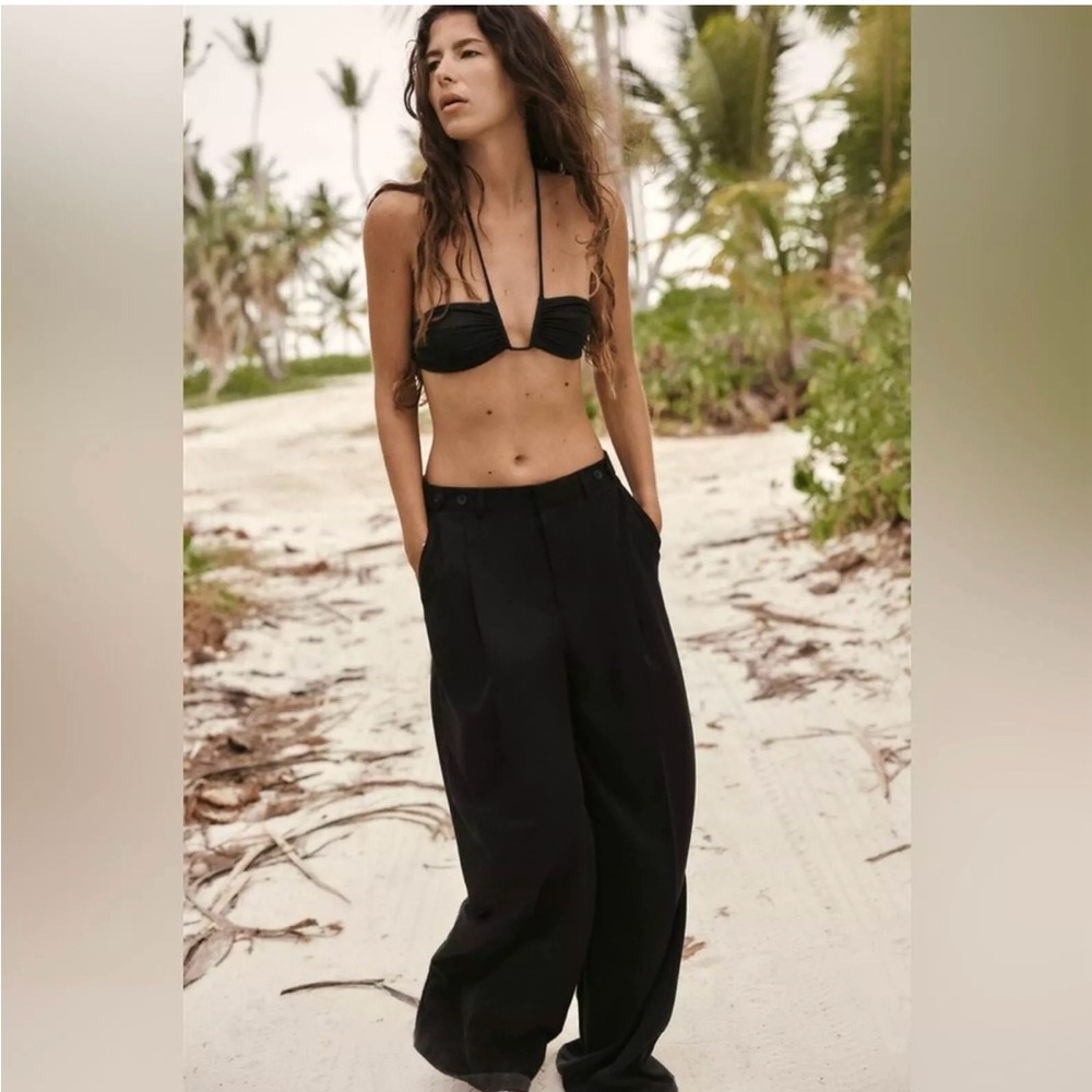 🔥🔥 NWT Zara Wide-Leg Pants with Darts (size S)